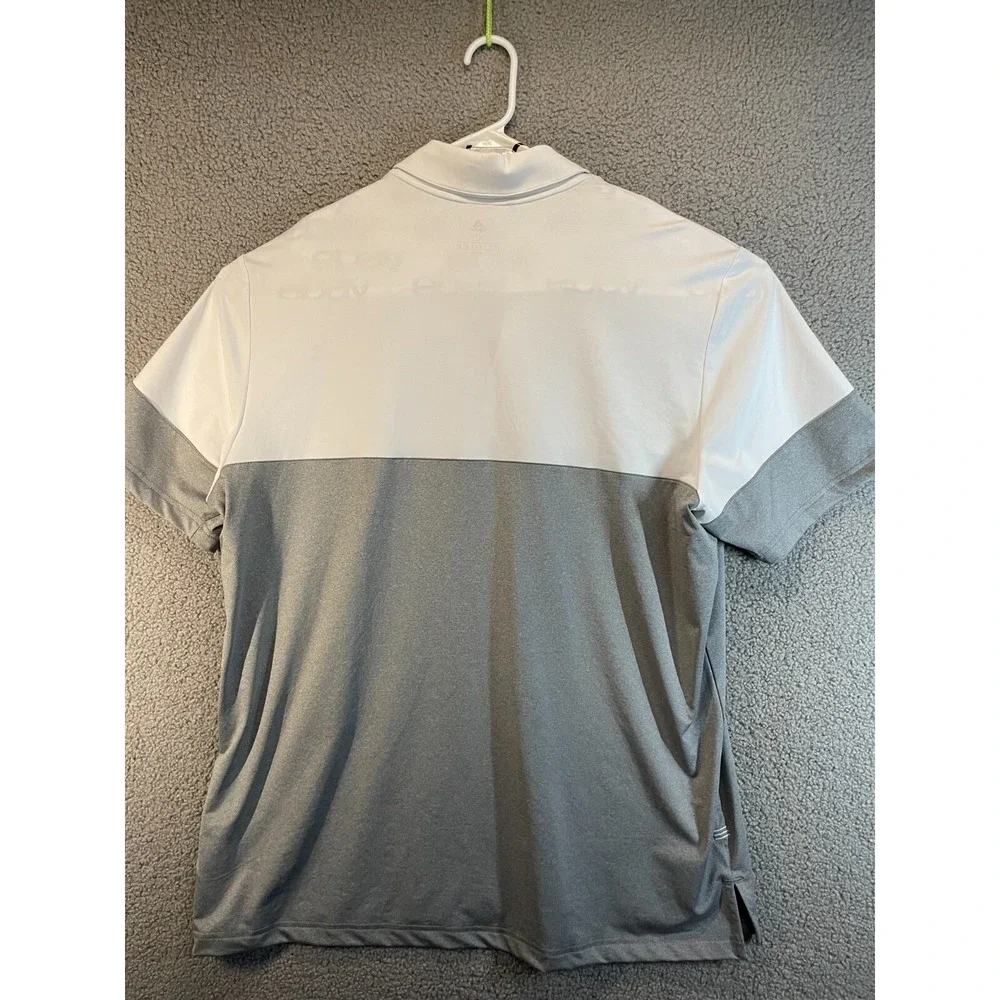 adidas THE PLAYERS Two-Tone White and Gray Polo